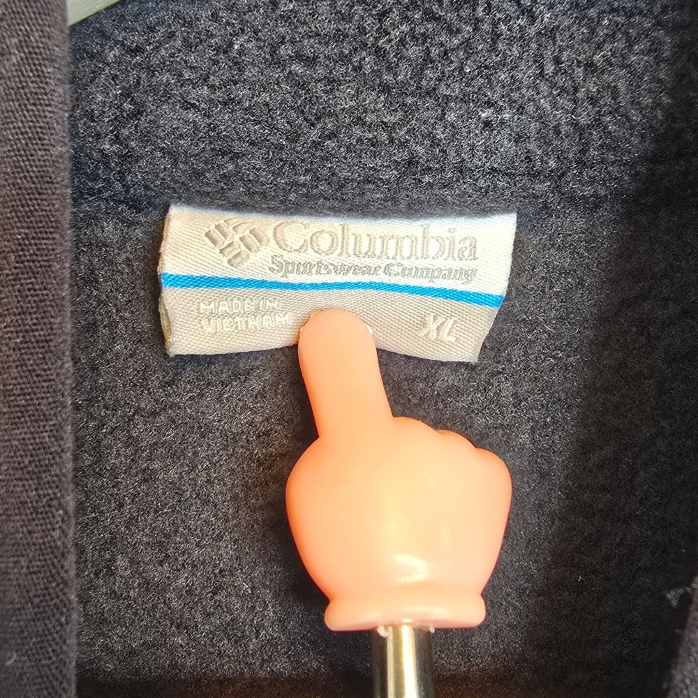 COLUMBIA Women Pullover Fleece II Benton Springs Half Snap Black Sz XL Gorpcore - Picture 6 of 11